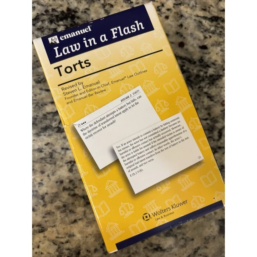 Emanuel Law in a Flash : Torts by‎ Steven L. Emanuel NEW SEALED CARDS